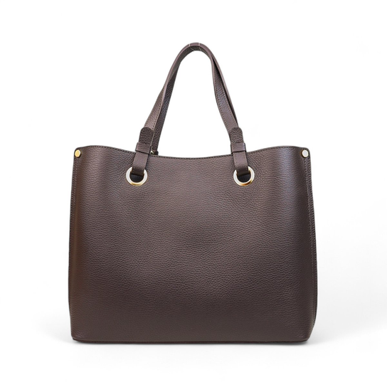 Torebka Damska Shopper, skóra Cheril Espresso MORANTI
