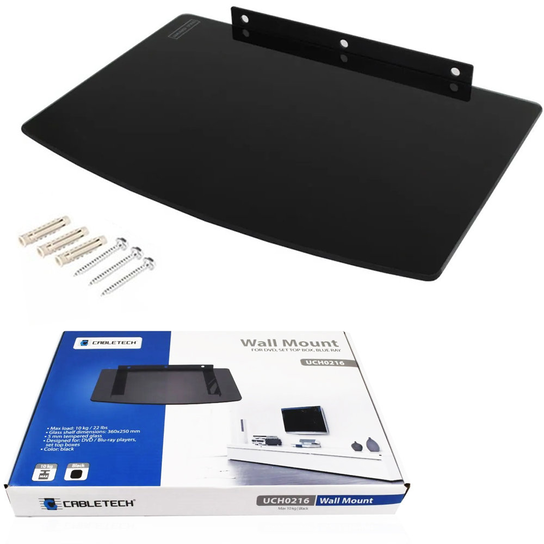 Uchwyt ścienny do odtwarzaczy DVD i dekoderów max 8kg Cabletech Cabletech