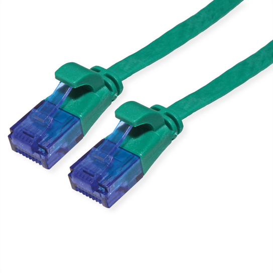 VALUE Patchkabel UTP, Cat.6A (Class EA), extra plat, groen, 3 m Value