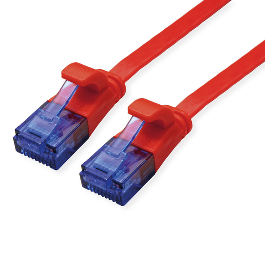 VALUE Patchkabel UTP, Cat.6A (Class EA), extra plat, rood, 1 m Value