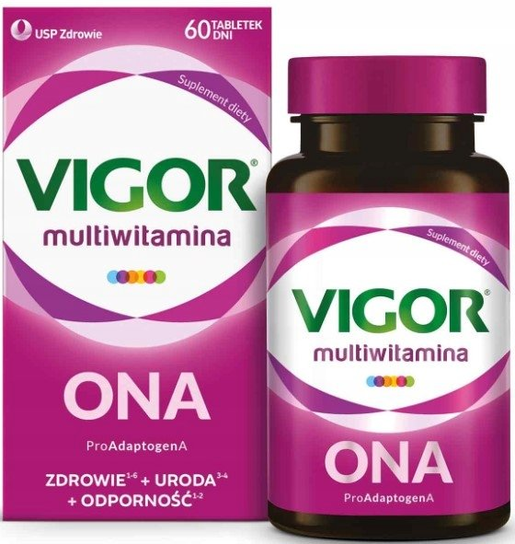 Vigor Multiwitamina Ona 60 Tabletek USP Zdrowie