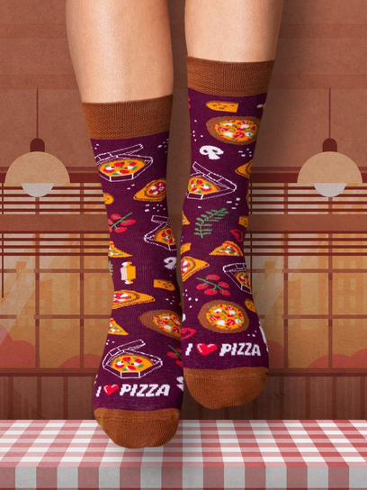 WESOŁE Skarpetki dla fana pizzy we wzór PIZZA 35-38 Nadwyraz.com