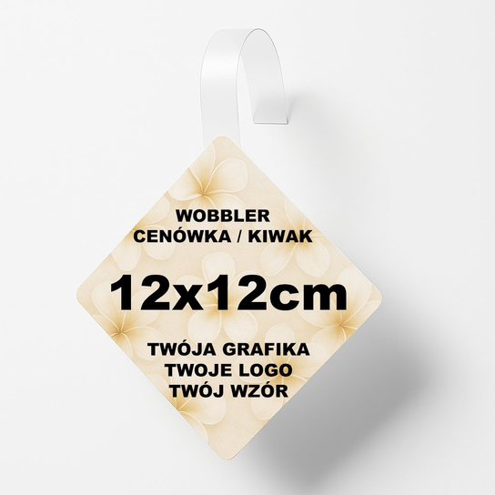 Wobbler Cenowy / Kiwak / Cenówka - Kwadrat V2 - 12cm 20 E-Plumeria