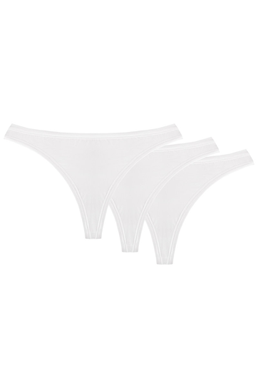 Wol-Bar Soft Simple 3-pak biały L Majtki stringi Inna marka