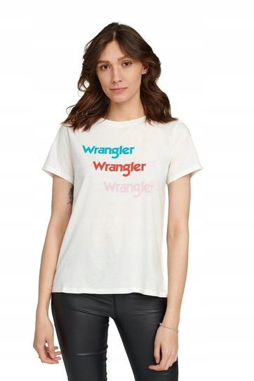 WRANGLER SS REPEAT TEE OFF WHITE W7ZAEV737 L Wrangler