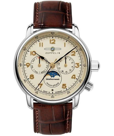 Zegarek Męski Zeppelin Mediterranee Moonphase ZEPPELIN