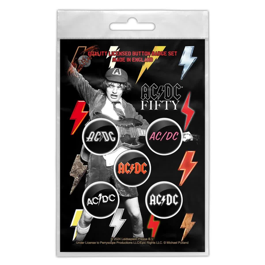 zestaw 5 szt. przypinek AC/DC - BOLT ARRAY Inna marka
