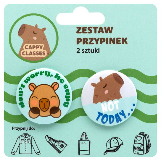 Zestaw przypinek, Cappy Classes, 2 szt. Empik
