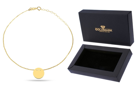 ZŁOTA BRANSOLETKA RING 585 LATO Goldmark