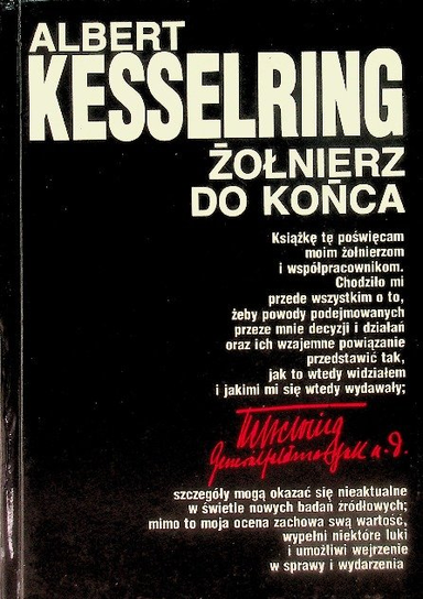 Żołnierz do końca Kesselring Albert
