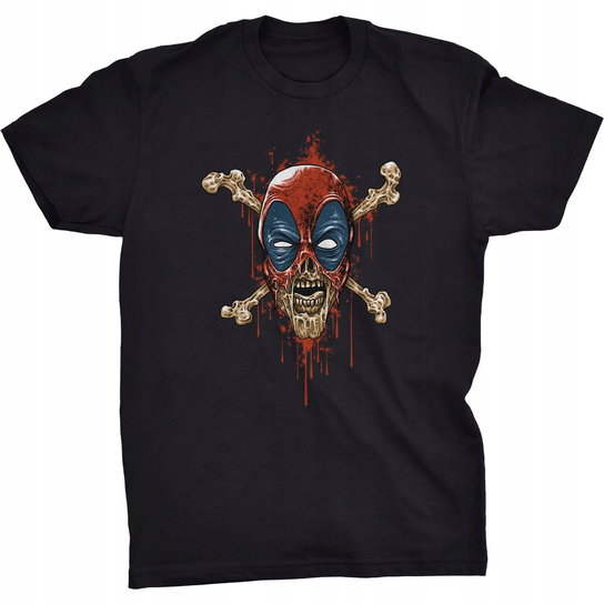 Zombie Deadpool Koszulka Crossbones Marvel MCU GILDAN